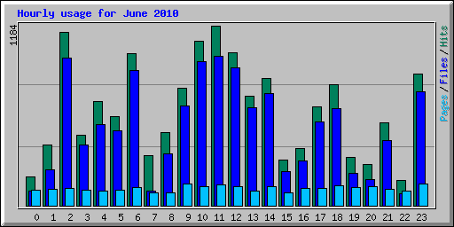 Hourly usage for June 2010