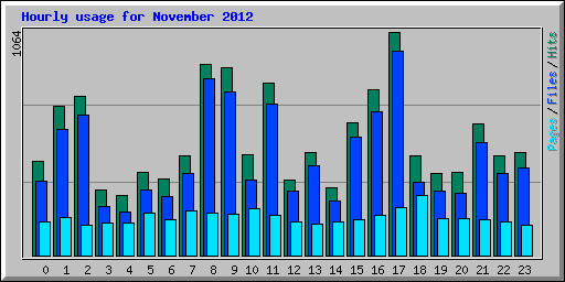 Hourly usage for November 2012