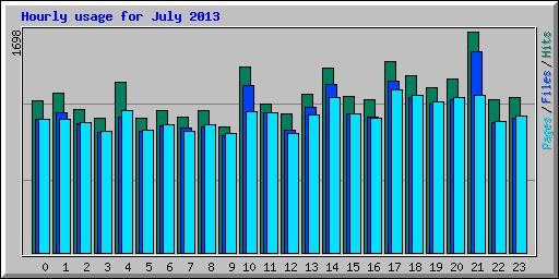 Hourly usage for July 2013