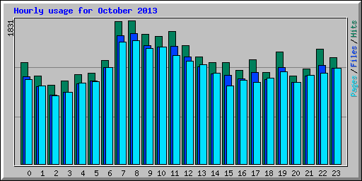 Hourly usage for October 2013