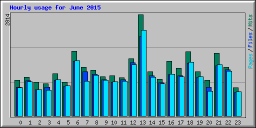 Hourly usage for June 2015