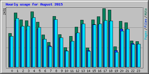Hourly usage for August 2015