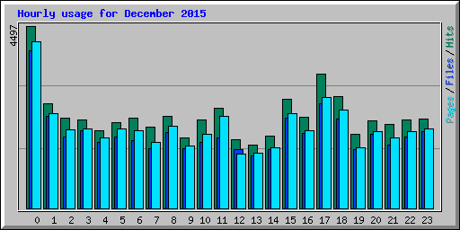 Hourly usage for December 2015